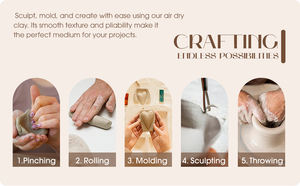 Pâte à modeler 500g d'<span class=keywords><strong>argile</strong></span> sèche à l'air libre non toxique <span class=keywords><strong>auto</strong></span>-<span class=keywords><strong>durcissante</strong></span> pour sculpter et modeler à la main Conceptions personnalisées Pâte à modeler Slime - Product Image 4