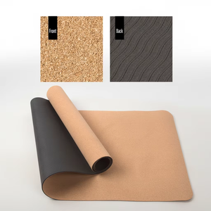 Tapis de yoga en liège et caoutchouc, pliable, pour la danse et le fitness, en TPE, insonorisant - Product Image 3