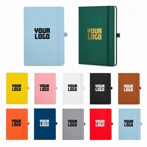 <b>Custom</b> Logo Promotional Business Gifts PU Leather Hard Cover Notebooks A6 Hardcover A5 <b>Diary</b> Journal Hard Cover Notebooks - Product Image 1