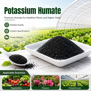 Humato de Potasio de Grado Premium CAS 68585-34-2 100% Soluble en Agua Nutrición Orgánica para Plantas Fórmula Personalizada Venta al por Mayor de Fábrica - Product Image 1