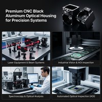 Boîtier optique en alliage d'aluminium de précision CNC OEM, anodisé à faible réflexion pour usinage, boîtier multi-cavités pour caméra de spectroscopie