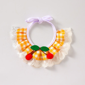 Guazhou pastorale piccola bavaglino in pizzo fresco eco-friendly con motivo a quadri stile moda per tutte le stagioni - Product Image 3