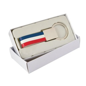 Llavero con Bandera Francesa, Anillo Metálico de 35 mm, Regalo Promocional - Product Image 2