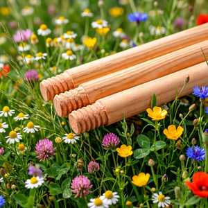 Top Sale High Quality Pine Wood Broom Handle Durable Wooden Handle for Brooms <b>Mops</b> Cleaning Tools Manufacturer - Product Image 1
