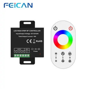 RF מיני אלחוטי שלט רחוק עם Controller עבור 2835 5050 RGB LED רצועת אור RF מגע 8 מפתח RGB בקר