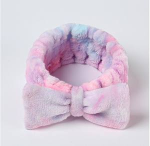 Nouvelle bande de cheveux de lavage de visage arc-en-ciel bandeau en éponge bandeau large bande - Product Image 6