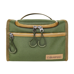 Camping Insulated Cooler Bag Canvas Shoulder Bag Zipper Closure Outdoor Activities Casual Green Beige - Product Image 6