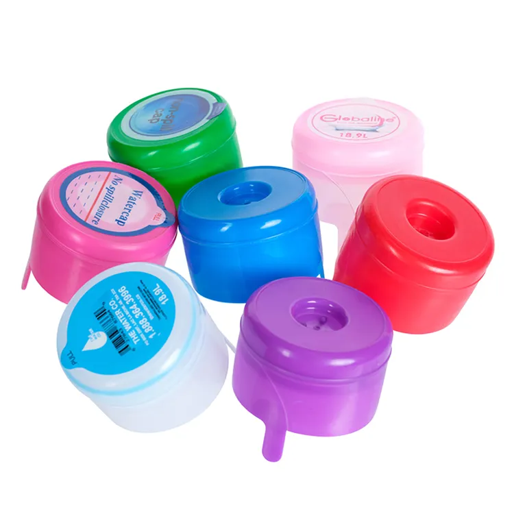 Bon prix bouchons en plastique pour 5 gallons 20 litres Pet préforme avec couvercles à vis fermetures bouchon de bouteille d'eau couleur personnalisée