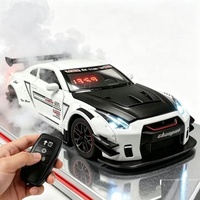 Slaapkamerbureau Hypercar Wekker Alloy Spray Versie Met LED Licht & Motoreffecten Wekker Decoratie Oplaadstation voor Telefoon
