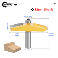 Fraise à panneau surélevé de 8 mm à 15 degrés avec coupeur arrière, fraise à tenon à diamètre unique pour outils de menuiserie