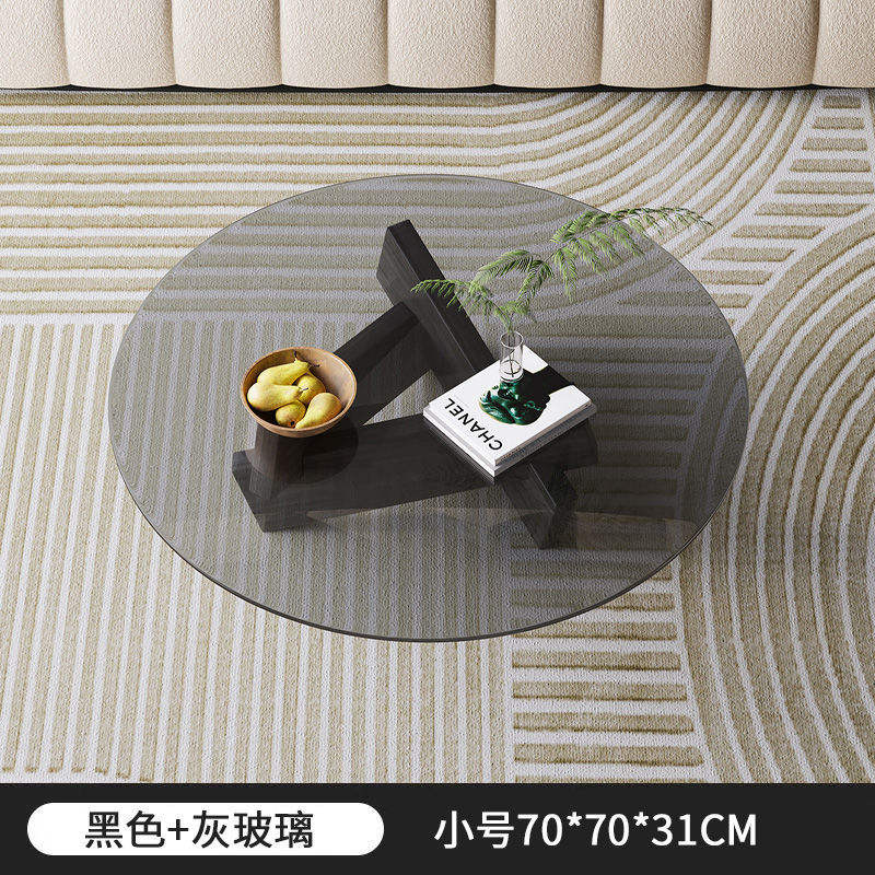 กระจกหนาสีเทา ขาไม้เนื้อแข็งหนาสีดำ