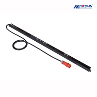 NBYOSUN Unidad de Distribución de Energía (PDU) Trifásica de 48 Tomas para Rack, Alta Potencia 0U 380V/400V/415V, Tomas IEC C13 C39, Equipo para Centros de Datos