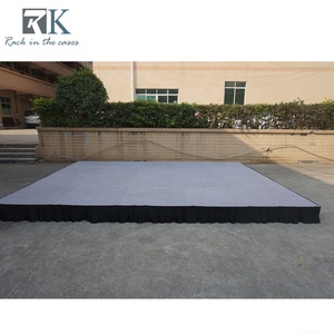 Escenario de Plataforma con Acabado Alfombrado Gris y Plataforma Elevadora Cuadrada Plegable - Product Image 2