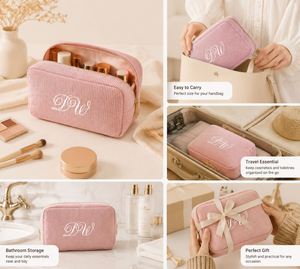 Cosmetic Bag Personalized <b>Makeup</b> Organizer Travel Toiletry Pouch Custom Logo & Color Portable Beauty <b>Case</b> for Women - Product Image 3