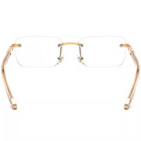 Montures Optiques de Luxe de Marque Designer pour Hommes et Femmes, Lunettes Carrées en Corne de Buffle, Montures de Lunettes de Lecture