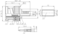 Conector macho de crimpado BNC de bajo precio de suministro del fabricante para cable RG58 y RG142