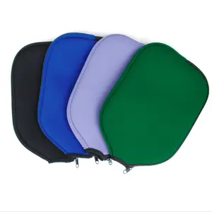 High Quality Waterproof Beach Rackets Protective Cover Colorful Pickleball Paddle Zipper Bag Neoprene Pickle Ball Racket Bag