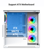 Boîtier PC Gaming SAMA SV01 Moyenne Tour ATX Blanc avec Ventilateurs