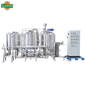 Tiantai Brewhouse and Fermenters 5 bbl beer manufacturing plant micro brewery equipment