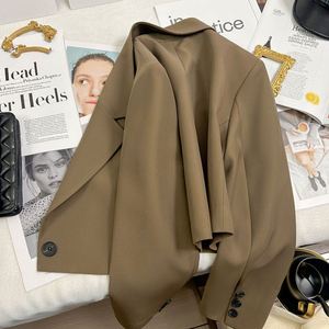 <span class=keywords><strong>Blazer</strong></span> Elegante Coreano para <span class=keywords><strong>Mujer</strong></span> de Oficina, Chaquetas y Abrigos Casuales a la Moda, Chaquetas Cortas de Un Solo Botón para <span class=keywords><strong>Mujer</strong></span>, Nueva Tendencia - Product Image 4