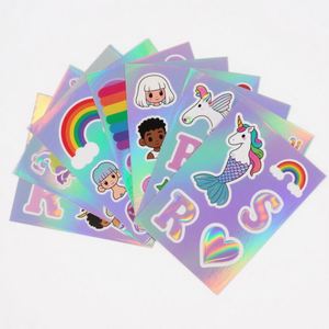Custom UV Holographic Foil Waterproof Rainbow Die Cut <b>Stickers</b> Personalized <b>Logo</b> UV Print Holographic Vinyl Label <b>Sticker</b> - Product Image 6