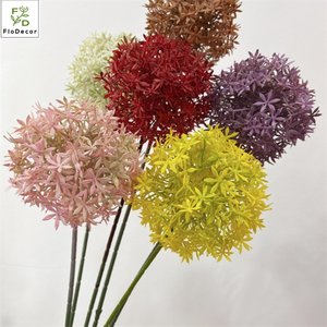 كرات زهور الأليوم الاصطناعية الكبيرة العملاقة باللون الأرجواني لتزيين طاولات حفلات الزفاف وتنسيقات الزهور المركزية لخريف 2024 - Product Image 2