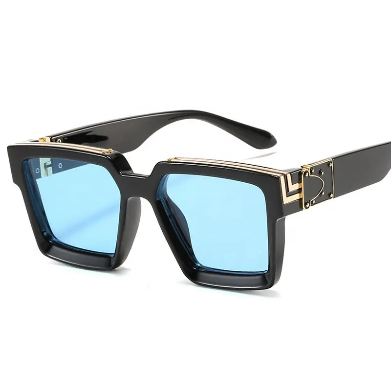 Hot Fashion 2023 Millionaire Brand Designer Sunglasses Luxury Wide Frame Glasses Oversized Vintage Sunglasses