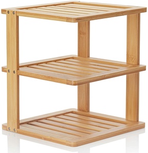 Étagère D'<span class=keywords><strong>angle</strong></span> en <span class=keywords><strong>bambou</strong></span> Organisateur D'armoires De Cuisine Garde-Manger L'organisation et le Stockage-Comptoir De Salle De Bain Étagères - Product Image 1