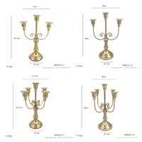 Candelabro de Hierro Forjado Mate de Lujo Vintage, Hecho a Mano, Ecológico, Resistente al Calor, con 3 y 5 Brazos, Diseño de Rama Curva Retorcida
