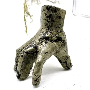 Wholesale Halloween Crystal Pyrite Figurine Witch's Hand Adams Family Hand Girl's Hand Carving for Trick and Trick Performance