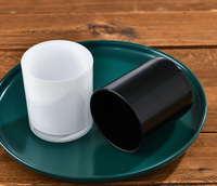 Nouveaux pots à bougies en verre givré Camett 4OZ-14OZ avec couvercle en bois de bambou pour la décoration de Noël à la maison en gros