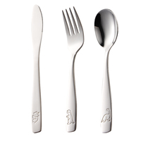 Ensemble de couverts mignons pour enfants, cuillère et fourchette en acier inoxydable 304, pour la maison et la restauration, 1096040