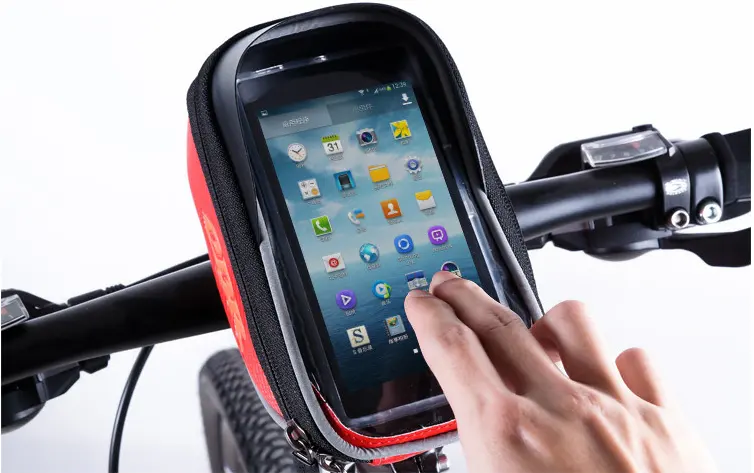 HOT SELLING Waterproof Motorcycle Phone Mount Bag Front Tube Frame Cycling Case Bike Bicycle Handlebar Bag