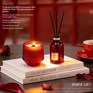 Coffret Cadeau Luxe Bougie Parfumée Rose Noire & Diffuseur à Bâtonnets – Huile Essentielle Parfum d'Ambiance Décoration Chambre - Product Image 3