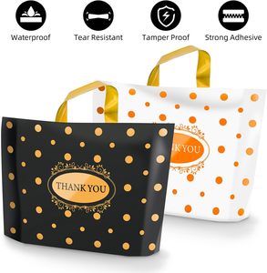 Bolsas de Plástico Reutilizables Personalizadas de 12 x 15 Pulgadas con Asa Troquelada para Compras, Dulces y Empaque de Ropa - Product Image 3