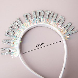 Nouveau serre-tête de fête d'anniversaire, paillettes, joyeux anniversaire, fille, coiffe, fête, danse, fournitures de fête, décoration - Product Image 6