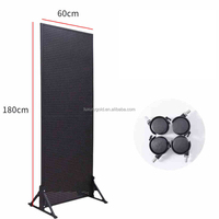 Panneau perforé en métal double face à roues mobiles personnalisées, outils de magasin de détail de supermarché, chaussettes à collation, présentoir de pièces mobiles