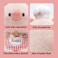 Peluche Cochon Chef Rose en Gros, Jouet Doux et Moelleux, Certifié EN71 CE, Cadeau d'Anniversaire pour Enfants et Bébés