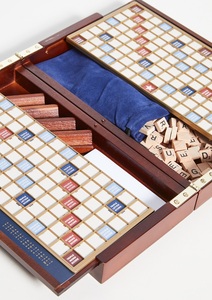 Boîte de jeu de <span class=keywords><strong>mots</strong></span> <span class=keywords><strong>croisés</strong></span> en bois pliable Portable pour <span class=keywords><strong>les</strong></span> festivals de voyage en plein air nouvel an école autre pour la lettre - Product Image 5