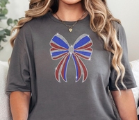 Transferts thermocollants personnalisés Dgtopaz Factory avec grand logo, design USA, nœud papillon, prêts à presser, pour t-shirts de Noël, avec strass