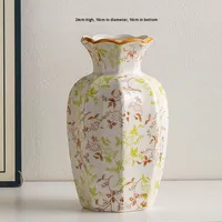 Haut de gamme écologique rétro nouveau Style chinois peint à la main bleu blanc porcelaine sur vitrage en céramique Vase de table salon