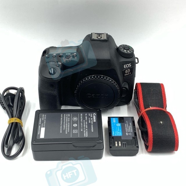HFT Professional 6D Mark II Full Frame Digital Camera Body with SD Card Full HD 1080P Rechargeable Battery 3.0inch Display