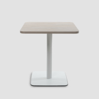Tables de bar carrées en bois, aluminium et acier, design moderne, écologiques, durables, faciles à nettoyer, pour centre commercial, hôtel, café, usage commercial