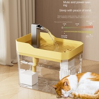 Fontaine à eau automatique pour chat en plastique avec filtre, fonctionnement silencieux, grande capacité, alimentation USB, base antidérapante pour usage intérieur