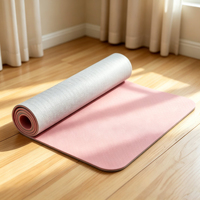 Tapis d'exercice en TPE pour Pilates, yoga, entraînement physique, étirements, exercices d'équilibre et entraînements à domicile