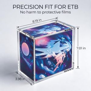 Wholesale <b>Acrylic</b> Booster <b>Box</b> Trading <b>Acrylic</b> Elite Trainer <b>Box</b> Case Card Game <b>Display</b> Case With Strong Magnet for Card <b>Box</b> - Product Image 5