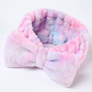 Nouvelle bande de cheveux de lavage de visage arc-en-ciel bandeau en éponge bandeau large bande - Product Image 4
