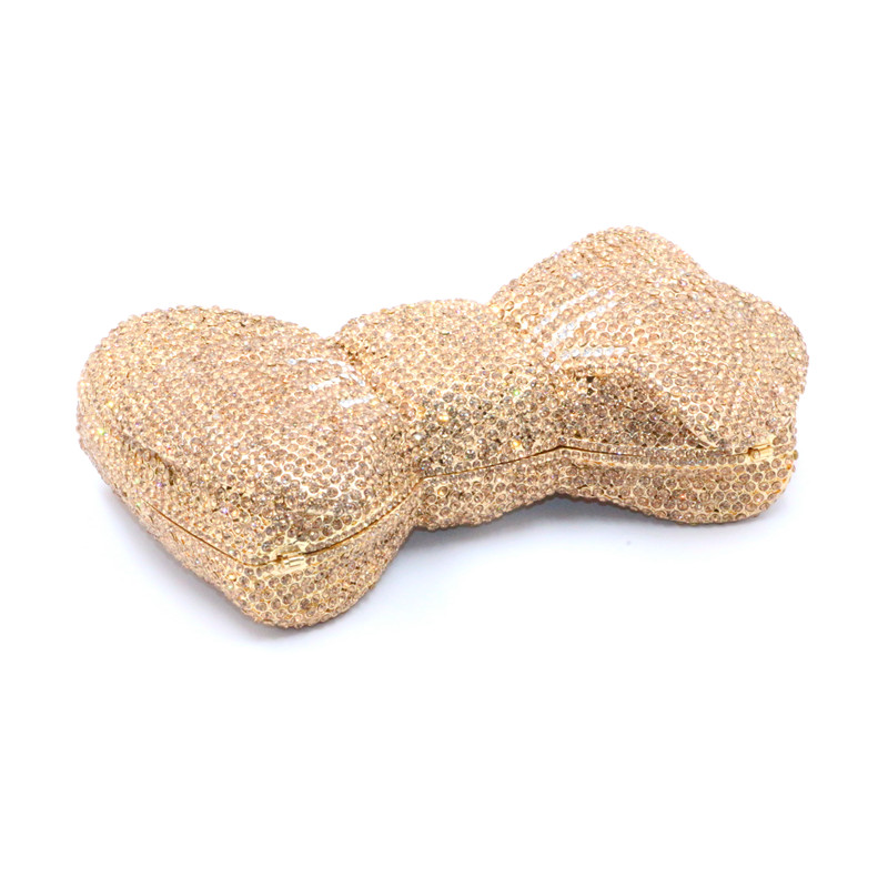 Fashion Classical Women Accessories Diamonds Handbag Luxury Clutches Bow Knot Crystal Purses Bridal Wedding Party Popsicle Bag