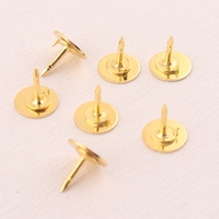 Diskon Besar Warna Emas Kecil 8Mm Kuku Kuningan Pengunci Pin Clutch Belakang Pin Lapel Pin Pin
