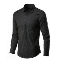 Vente en gros de chemise blanche à manches longues pour hommes, vêtements d'affaires professionnels avec col, costume décontracté, hauts à boutons, taille S-5XL